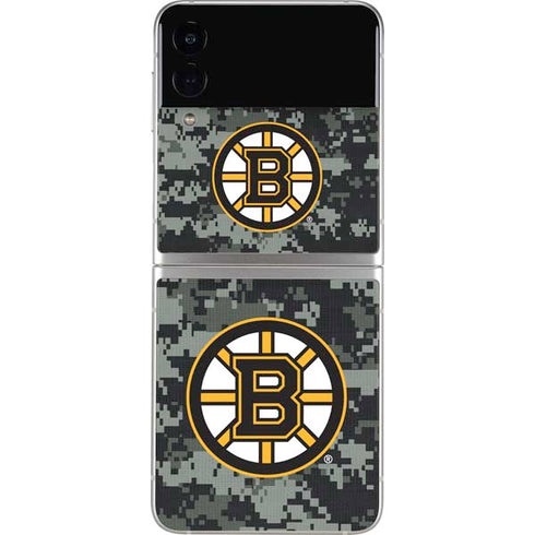 NHL Boston Bruins Camo Galaxy Z Flip4 5G Skin